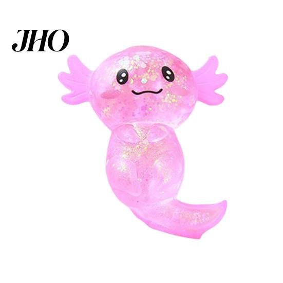 Dehnbarer Stressball Glitzer Salamander Knetspielzeug Entspannung Cartoon Zucker Kinder Sensorisch Dekompression Transparent Tier Fidget