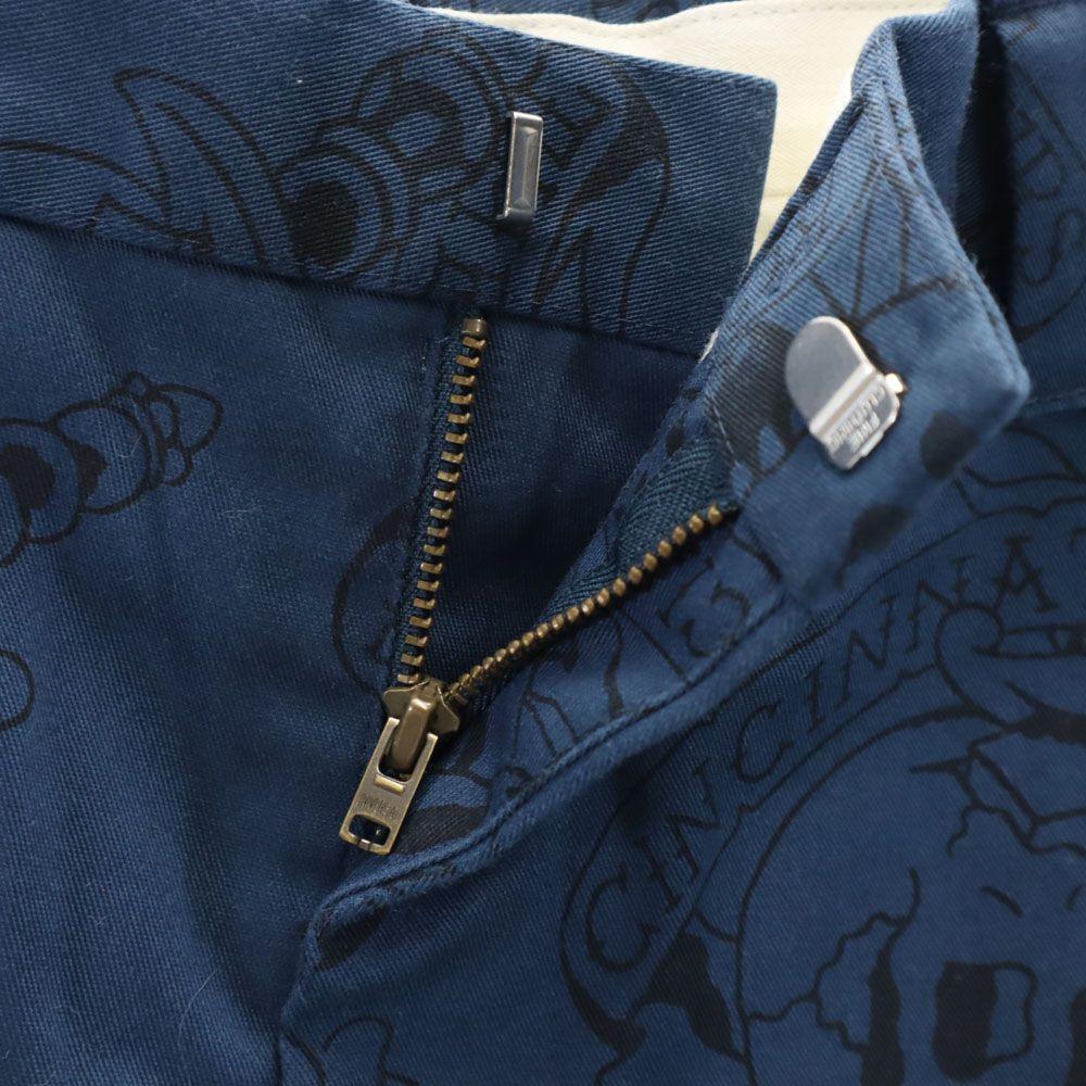 WACKO MARIA made in Japan Skull Pattern Shorts M Blue Men's Used