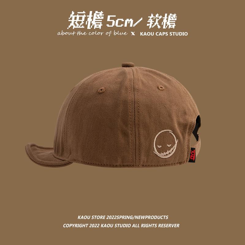 Niche design cm short brim cap couple men and women shopping hat adjustable soft brim sports baseball cap