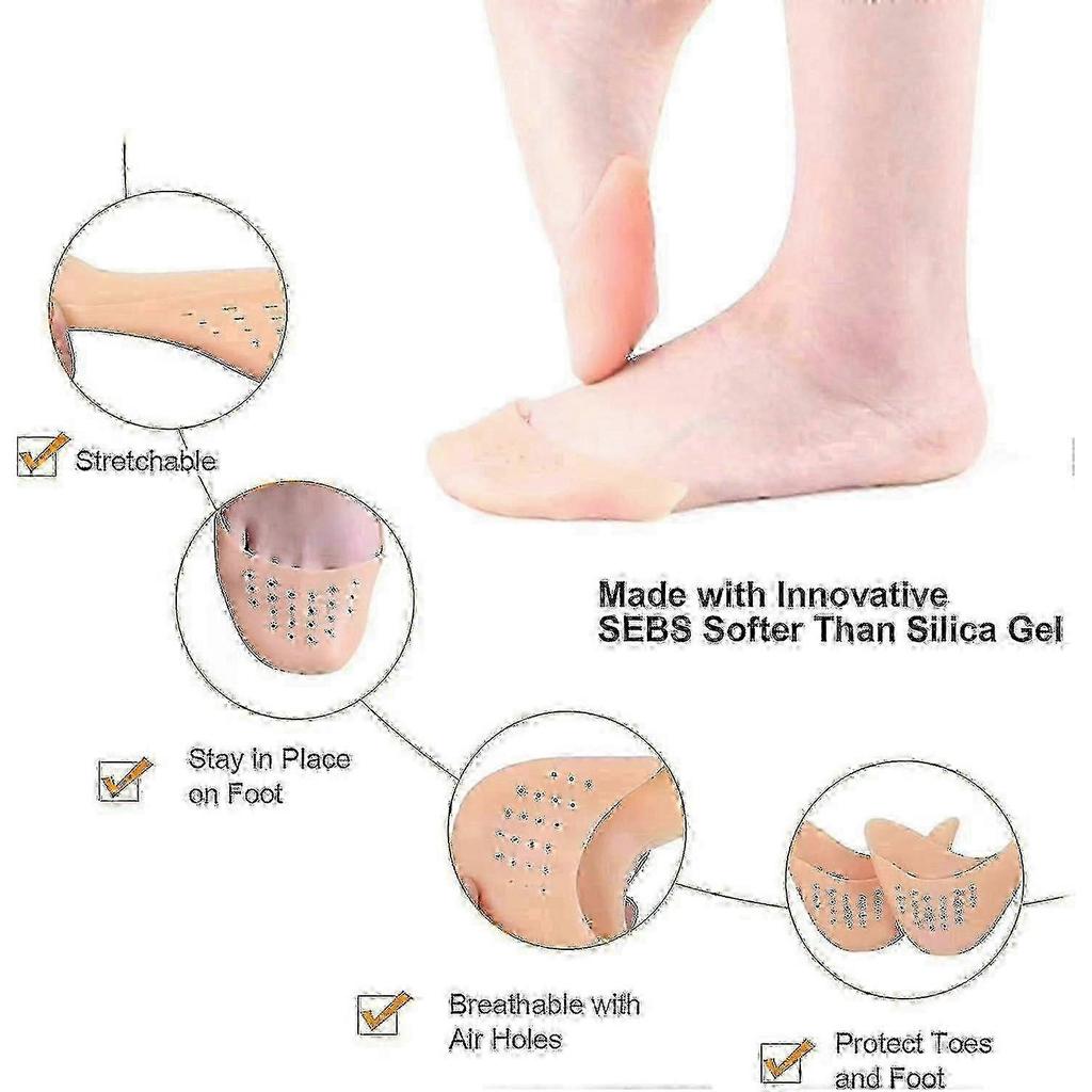 Silicone Toe Protectors for Ballet Shoes Offering 4 Pairs of Toe Caps for Enhanced Protection