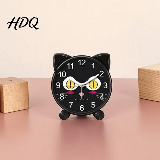 Toddler Alarm Clock Cartoon Animal for Students Non-Ticking Quiet Movement Students Clock Battery Operated Desk Home Bedroom Childrens