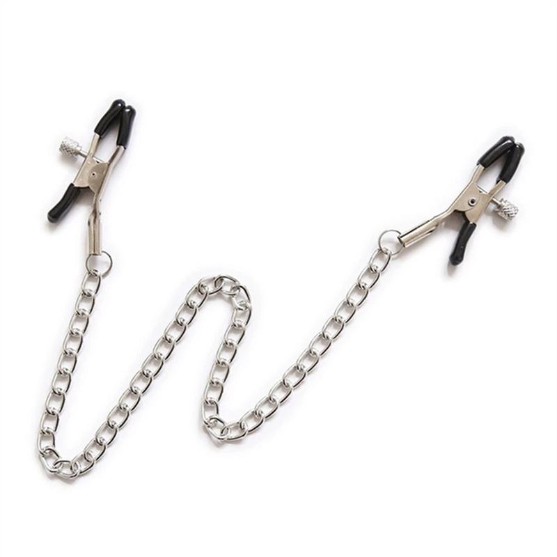 Three Headed 3 Clamp W Chain Nipple Clamps Stimulation Breast With Chain Clips Slave BDSM Fetish Erotic Sex Tool For Women