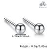 S925 Sterling Silver Glossy Bead Stud Earrings for Women - Simple, Versatile European & American Style