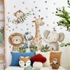Self-Adhesive Jungle Animal Wall Stickers Easy To Apply Kids Room Wallpaper  Home Decoration