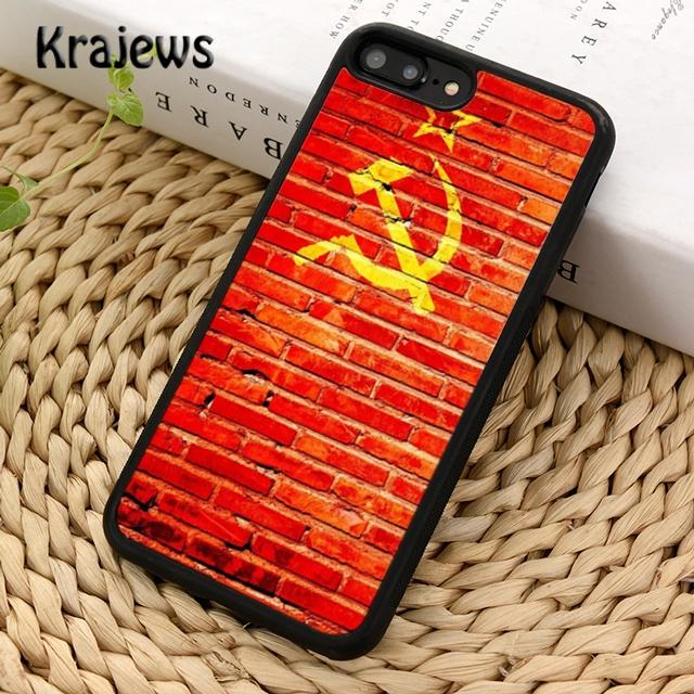Krajews New Style Russia Soviet Flag Soft Phone Case Cover For iPhone 17 Air 16 15 14 plus 11 12 13 pro max coque Fundas