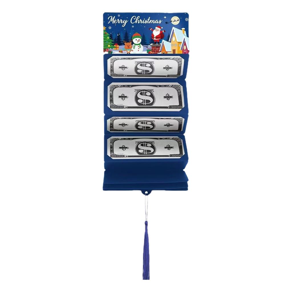 Christmas Gift Envelope with 10 Slots DIY Cash Gift Card Holder Santa Claus 3D Money Clip for New Year Thanksgiving Gift