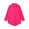 European and American Women's Plus Size Turn-Down Collar Casual Long-Sleeve Shirt for Autumn and Winter.