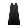 JNBY Pleated Sleeveless V-Neck Maxi Dress