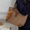 Tote bag female, Japanese and Korean large-capacity handbag contrasting color nylon canvas commuter shoulder bag Japanese and Korean style