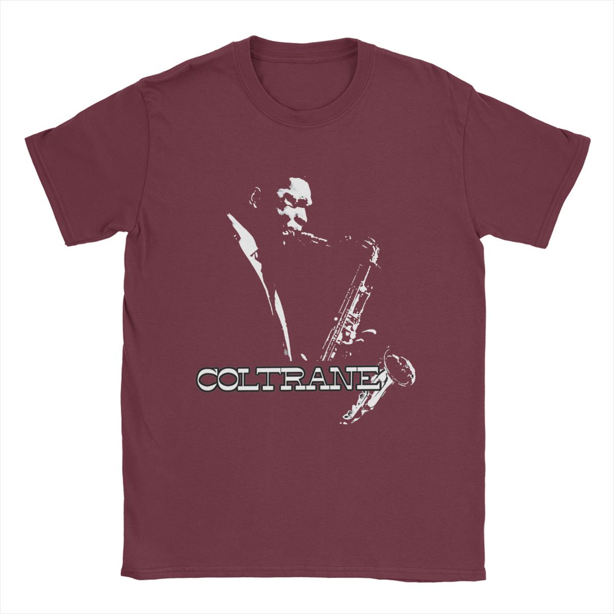 BenberFashion John Coltrane T-shirts Heren 100% Katoen Nieuwigheid T-shirts Ronde Hals T-shirt Korte Mouw Kleding Feest L