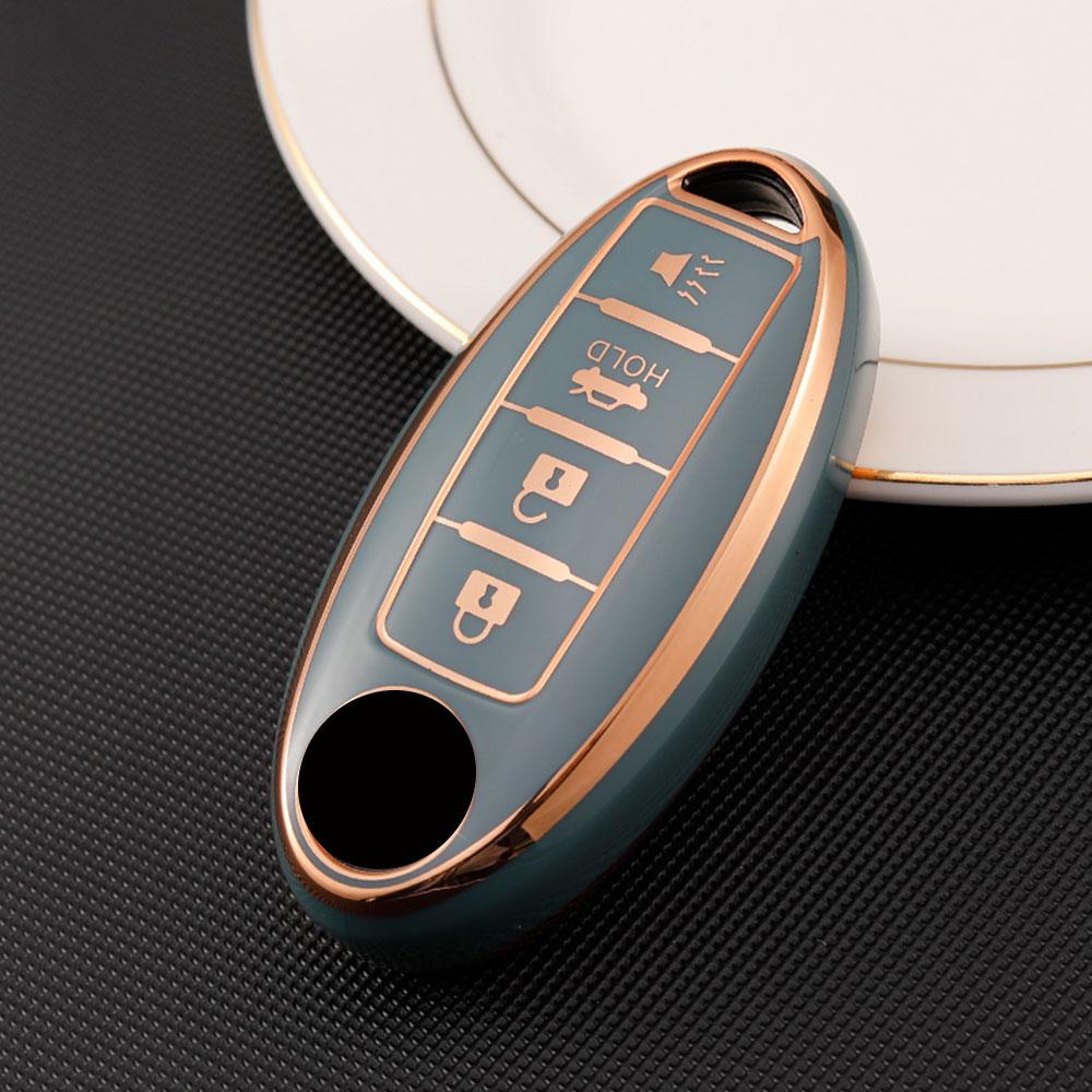 Car 4 Buttons TPU Key Case Cover Shell for Nissan Sentra Leaf Rogue Sunny Versa Patrol X-Trail Qashqai GT-R Kicks for Infiniti