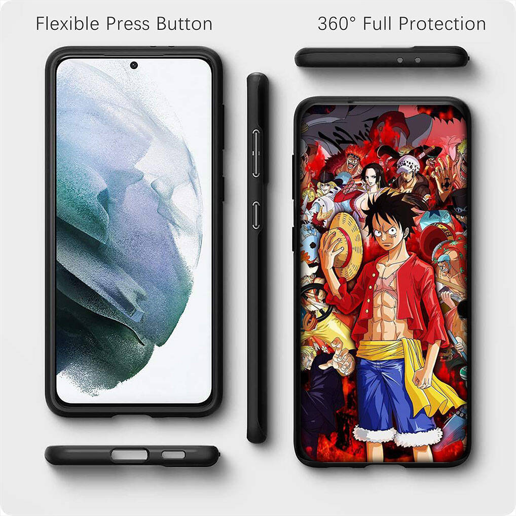 For Samsung Galaxy S25 S24 S23 iPhone 17 16 15 Xiaomi Redmi Note 14 13 12 Plus Pro Max XR Phone Case Luffy One Piece Trafalgar Law OPPO Huawei Cover