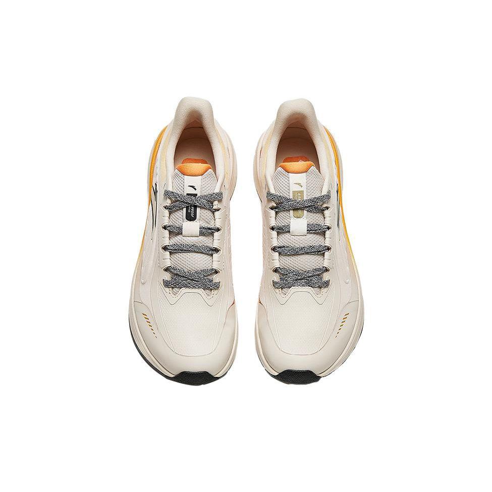Anta Water Resistant Fabric Comfortable Sports Versatile Durable Low Top Running Shoes Women Sneakers Beige Orange 922345581-4