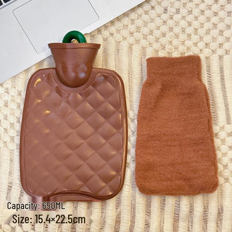 Plush Explosion-Proof Hot Water Bottle for Women, Hand Warmer & Abdominal Warmer, Available in Large and Small Sizes