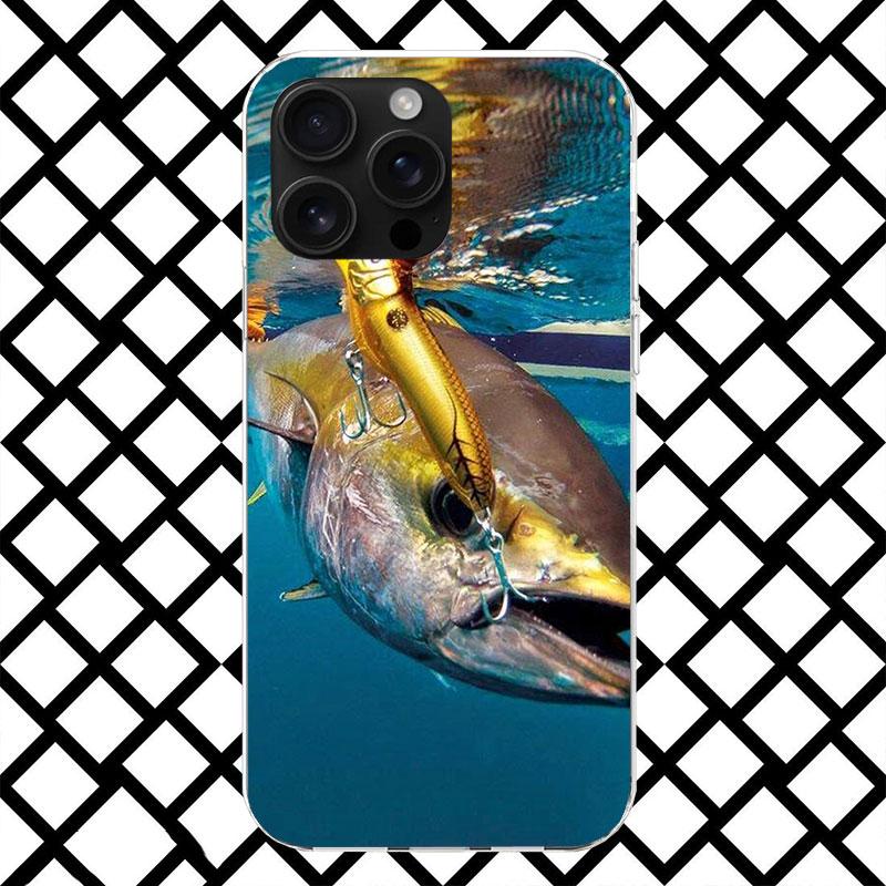 Carp Fish Fishing Rod Hook Phone Case for iPhone 17 Air 16 16E 15 14 Plus 13 Mini 12 11 Pro Max 7 8 + SE 2020 Soft Cover Fundas