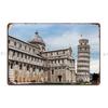 Pizza Tower And Cathedral 2 Metal Plaque Poster Bar Plaque Movie Club Personalized Cave Tin Logo Poster