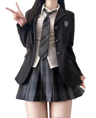 AOTYP Cute School Uniform Skirt for High School and Junior High School Halloween Plus Size L Girls, Costume, Size, Black,