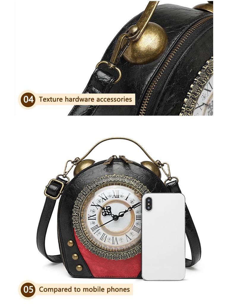 2025 British Niche Retro Handbags: Creative Clock and Watch Inspired Round Bags for Women