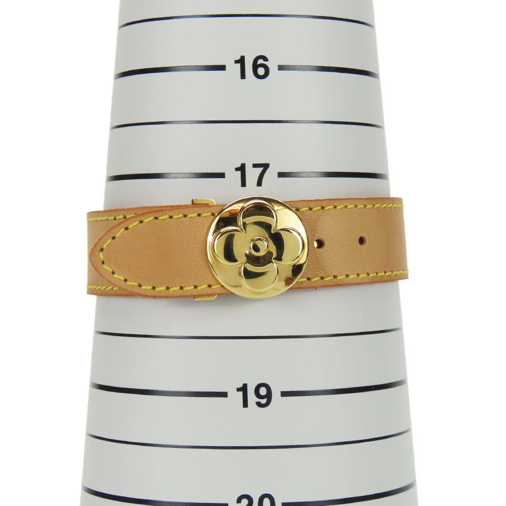 Gebrauchtes LOUIS VUITTON Armband Good Luck Bless M64448 Nume Leder/Metall 16,8g beige Accessoires