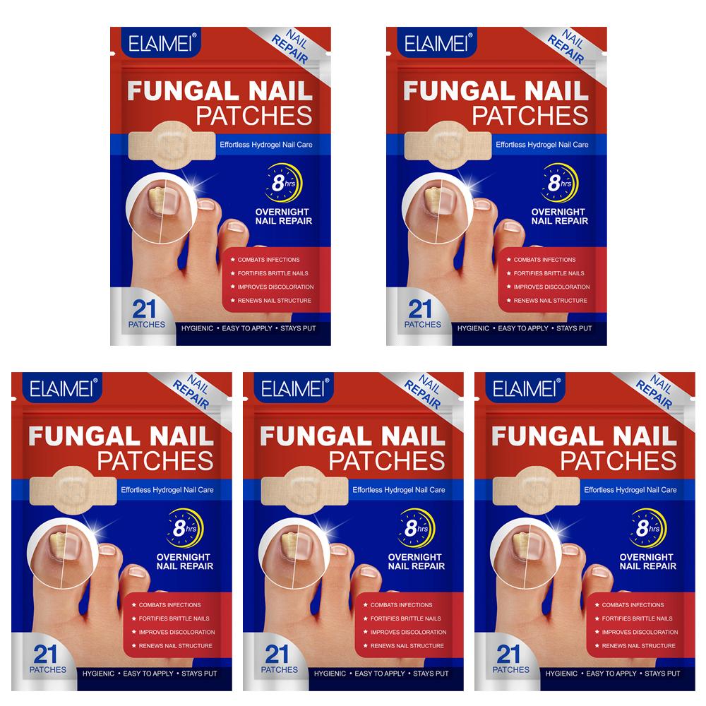 21/63/105 Stück Nagelpilz-Pflaster Wasserdichtes Nagelreparatur-Pflaster Eingewachsener Korrektur-Aufkleber Verfärbter Beschädigter Nagel Graue Pflege-Pflaster