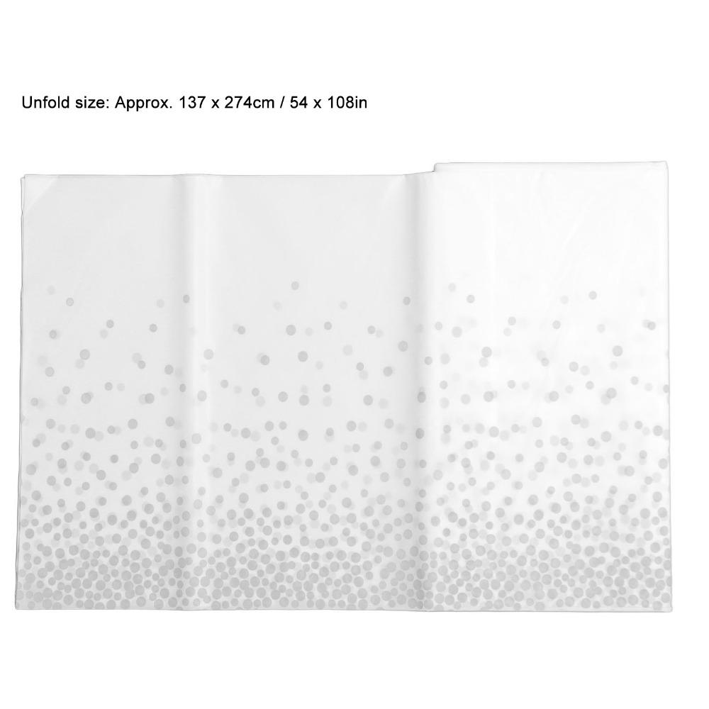 3pcs Waterproof Plastic Table Cover Dot Rectangular Tablecloth Disposable Tablecloth For Picnics