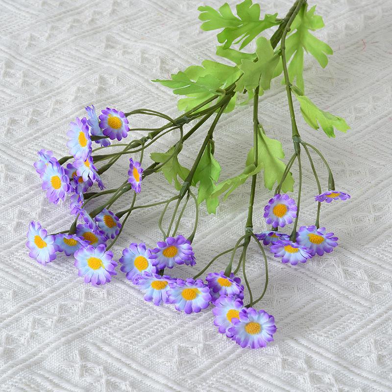 

30 Головок Ромашка Искусственные Цветы Маргаритки Букет Искусственный Цветок Пластиковые Растения для Дома Свадьбы Уличного Декора DIY Искусственные Цветы 1 фиолетовый