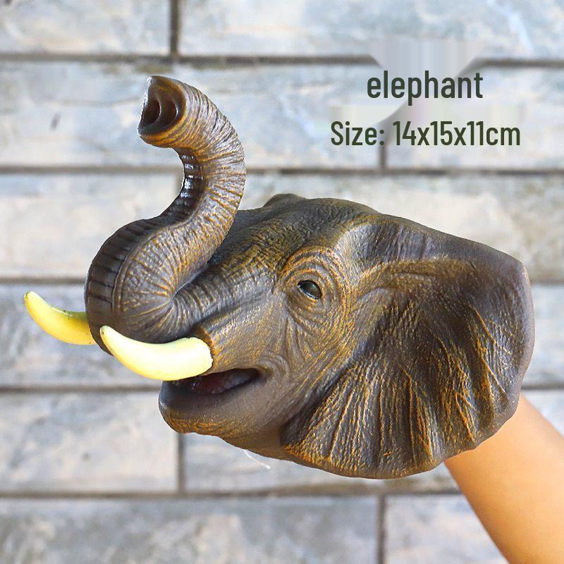 Children's Dinosaur Hand Puppets: Soft Rubber T-Rex, Triceratops, Carnotaurus