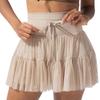 High-Waist Lace Pleated Safety Shorts Skirt for Women - Anti-Exposure, Spring/Summer