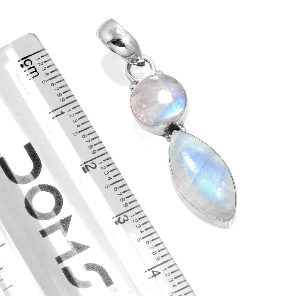 925 Sterling Silver Pendant Women Gemstone Handmade Jewelry Birthday Gift Malachite Moonstone Rose Quartz Red Stone Smoky Topaz Tiger Eye Cocktail