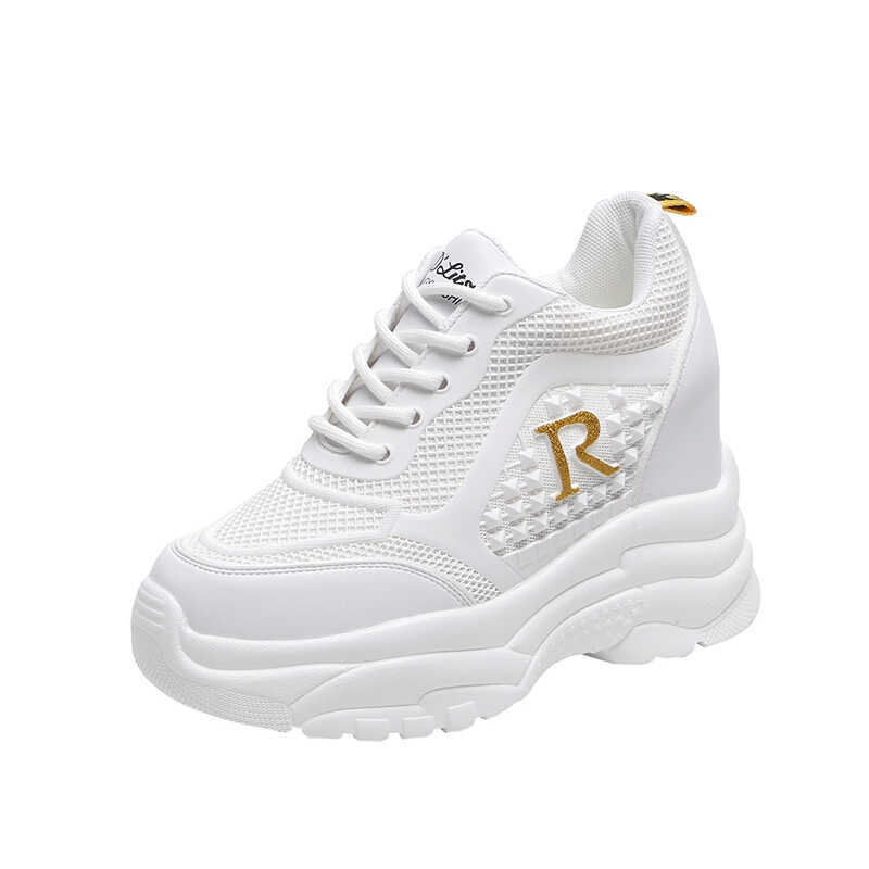 Factory dad shoes women's shoes 2025 new summer mesh breathable sports shoes college style casual white shoes