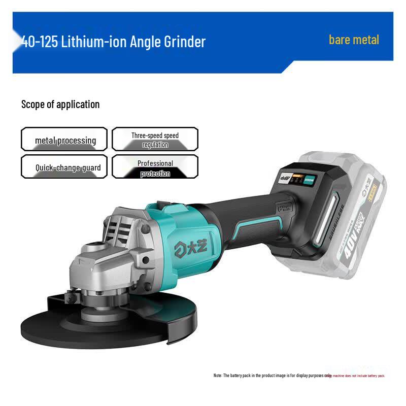 DAYI 40V 125mm Brushless Cordless Angle Grinder CN plug (adapter included)