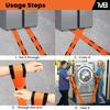 1pair Labor Saving Tie Down Straps Heavy Duty Reusable Durable for Moving Furniture Appliances Heavy Objects Lifting Transport