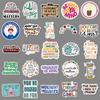 50 Mental Health Doodles Personalized Prevention of Depression English Slogan Decorative Mobile Phone Case Suitcase Stickers