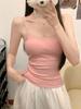 #Early autumn new sweet and spicy polished lace lace warm sling vest slim fixed with chest pad to look thin