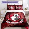 Bournemouth Fußball Bedrucktes 3-teiliges Bettwäscheset, Bequemes Hautfreundliches Schlafzimmer Bettbezug-Set