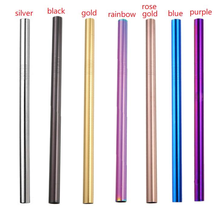 1.2mm Milkshake Bubble Tea Straws Metal, Eco-Friendly Stainless Steel Straws серебряный