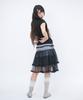 Isjabaibeu Ruffle Tiered Mesh Mini Skirt