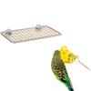 Moisture Proof Metal Grid Perch Stand Rust-Resistant Bird Rest Platform  Window Mount