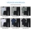 Completo estivo da uomo in seta ghiaccio a tre pezzi: T-shirt Girocollo, Pantaloncini e Pantaloni Lunghi Tuta Sportiva Casual