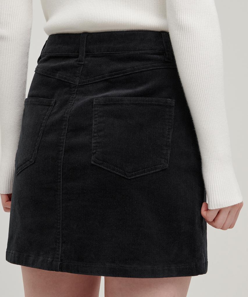 Musinsa Standard Woman Women'S Corduroy Mini Skirt [Dark Gray]