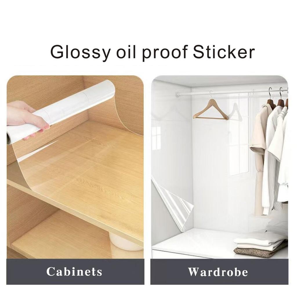 5/8M Protector de Perete pentru Spatele Bucătăriei Autocolant de Perete Rezistent la Ulei pentru Bucătărie Folie Autoadezivă Amovibilă Pentru Dulap Tapet Transparent