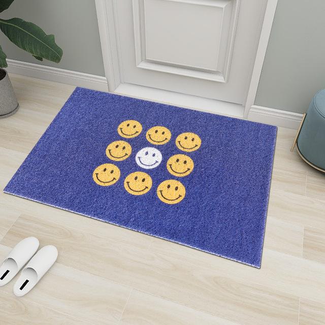 

Мультяшный дверной коврик для дома, крыльца, спальни, нескользящий коврик для ног, коврик для входной двери, украшение для дома, крыльцо, коврик для двери с выражением 40x60cm