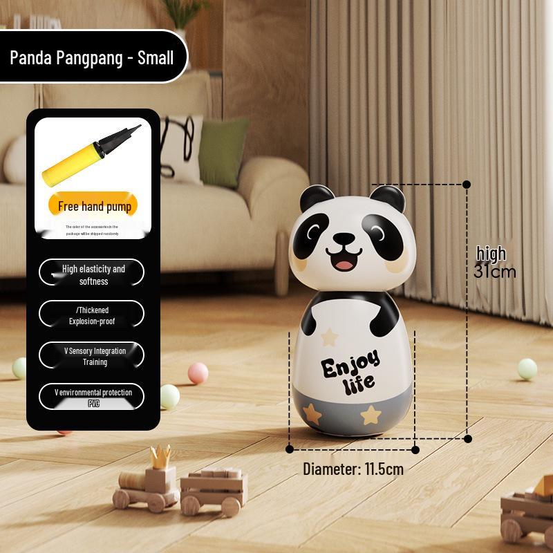 Inflatable Cartoon Animal Kids' Boxing Tumbler for Venting and Stress Relief