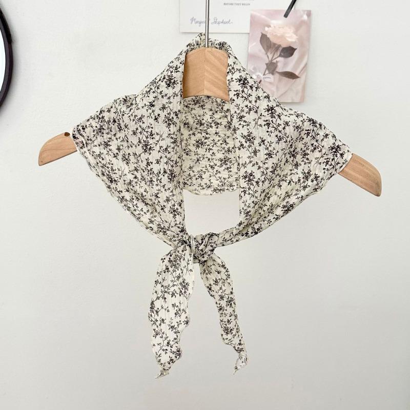 Silk scarf new atmosphere floral headscarf multi-functional decorative scarf small scarf waist rhombus silk scarf