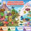 Christmas Advent Calendar for Kids 3D Printed Animal Calendar, 24-Day Dinosaur Ocean Land Countdown Box Holiday Figure Set, Decor,