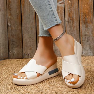2024 Keilsandalen Damen Sommer Neu 2024 Muffin Zehenfrei Feenstil Ausgehen Dicksohlige Schuhe Damen