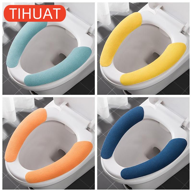 Universal Toilet Seat Cover Soft Cartoon Toilet Paste Sticky Toilet Cushion Washable Bathroom Warmer Seat Cover Cushion