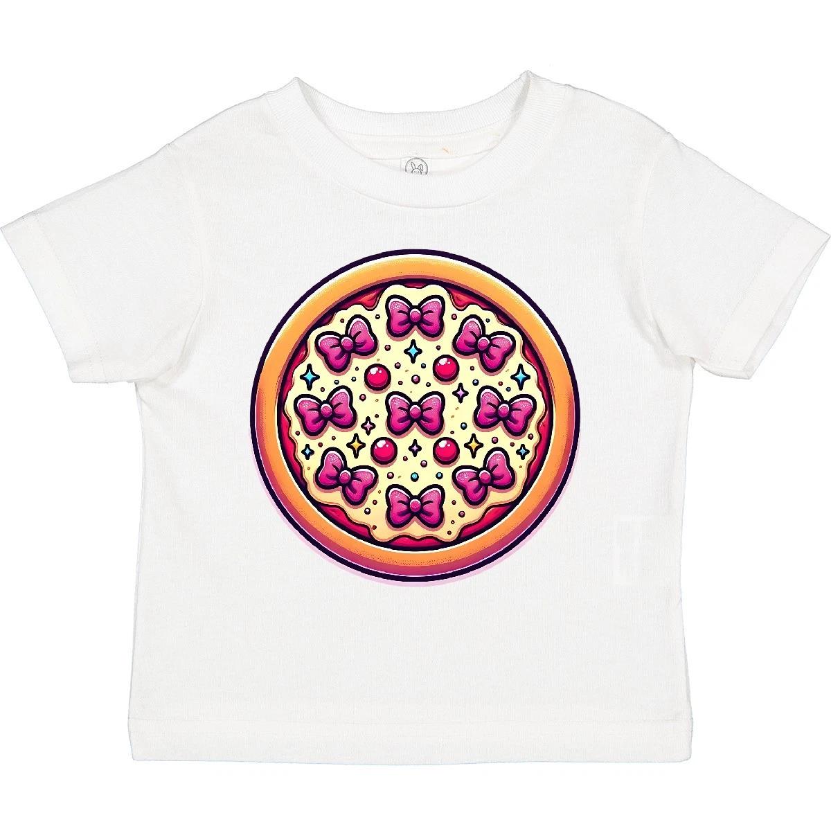 Inktastic Coquette Bow Funny Pizza Toddler T-Shirt Lover Italian Food Snack Kid 100
