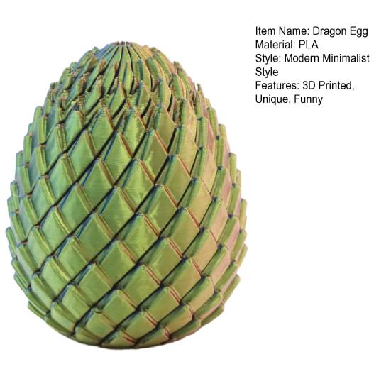 Twist Fidget Egg 3D Printed Spiral Fidget Dragon Egg Smooth Rotating Stress Relief Desk Toy Unique Easter Basket Stuffers for Adults Relaxation