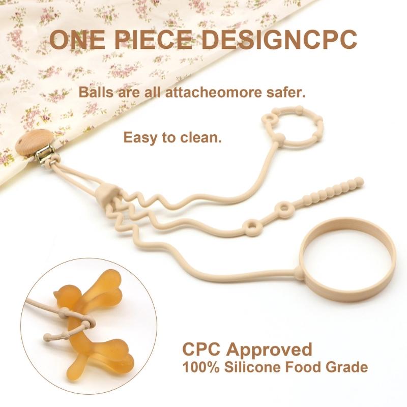 Silicone Pacifier Chain Adjustable Baby Bottle Toy Straps 280mm for Strollers